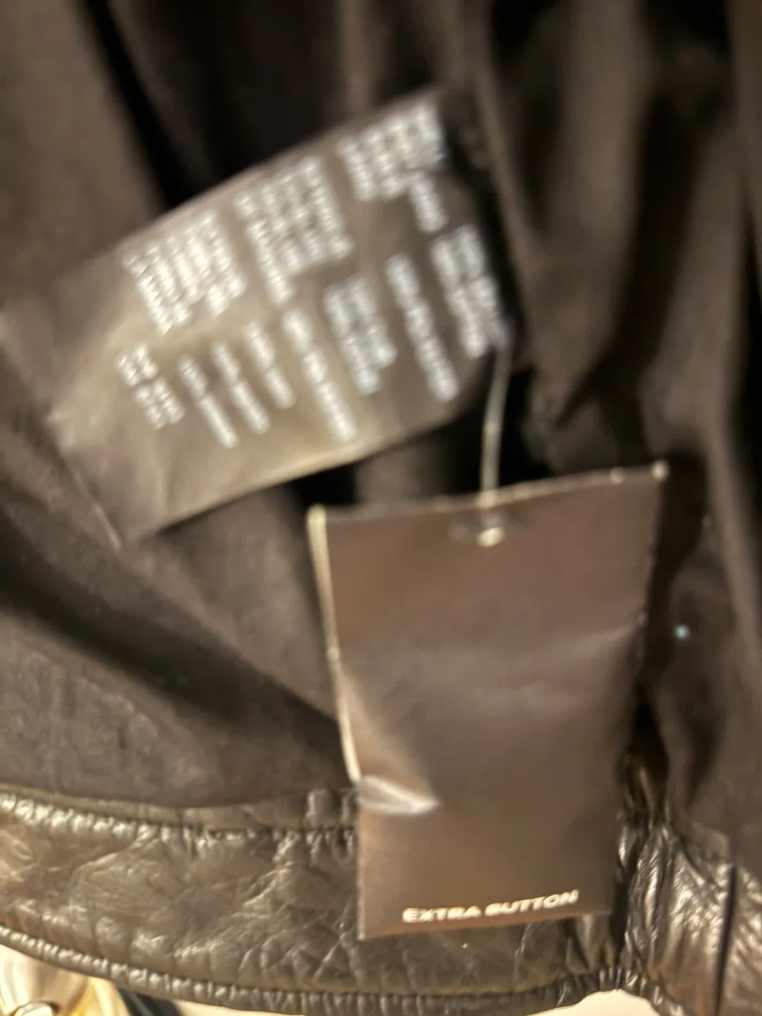 Karl Lagerfeld Black Leather Jacket - Size S image indicator(3)