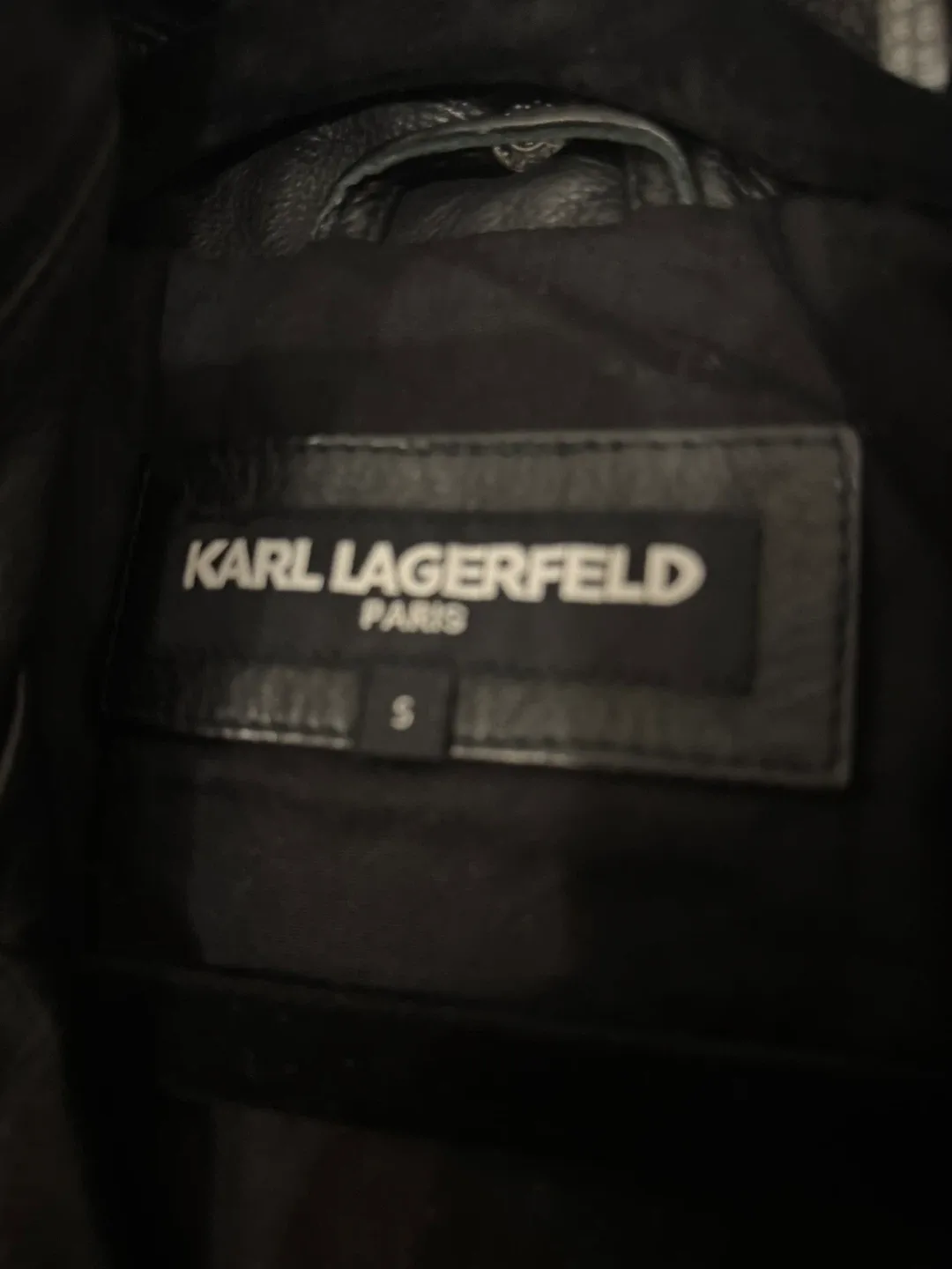 Karl Lagerfeld Black Leather Jacket - Size S image indicator(4)