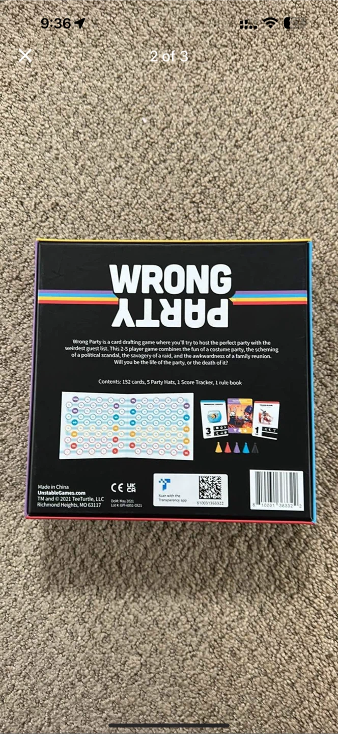 Unstable Games Wrong Party Card Game - photo 2