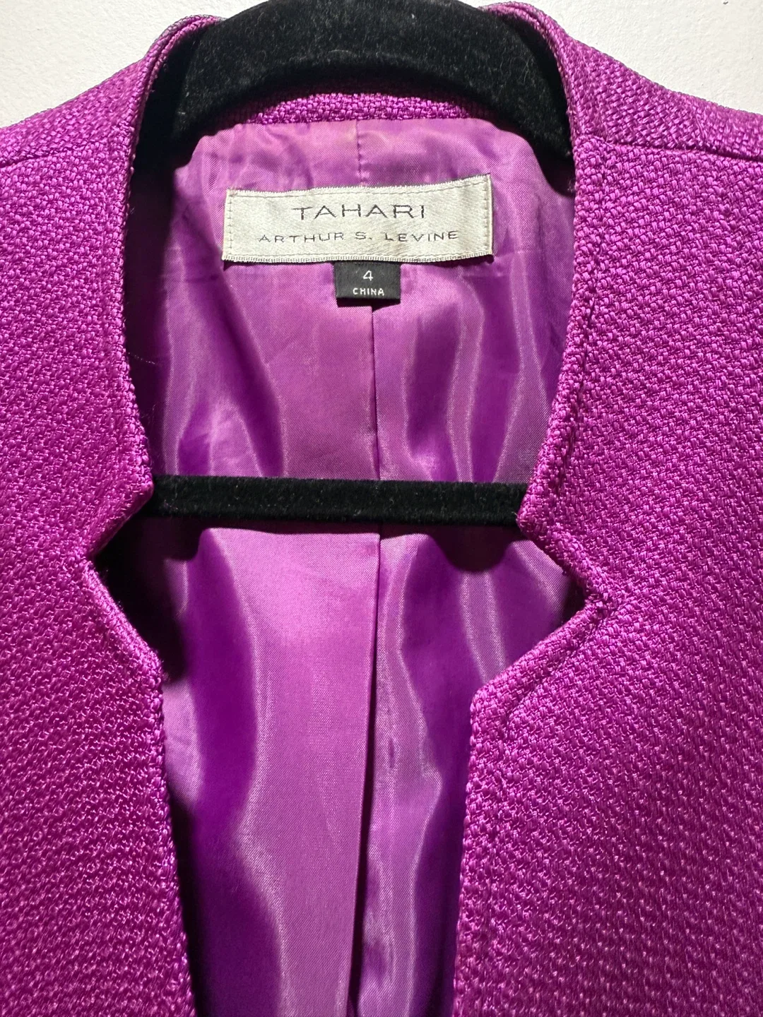 Tahari Arthur S. Levine Purple Blazer - Size 4 image indicator(2)