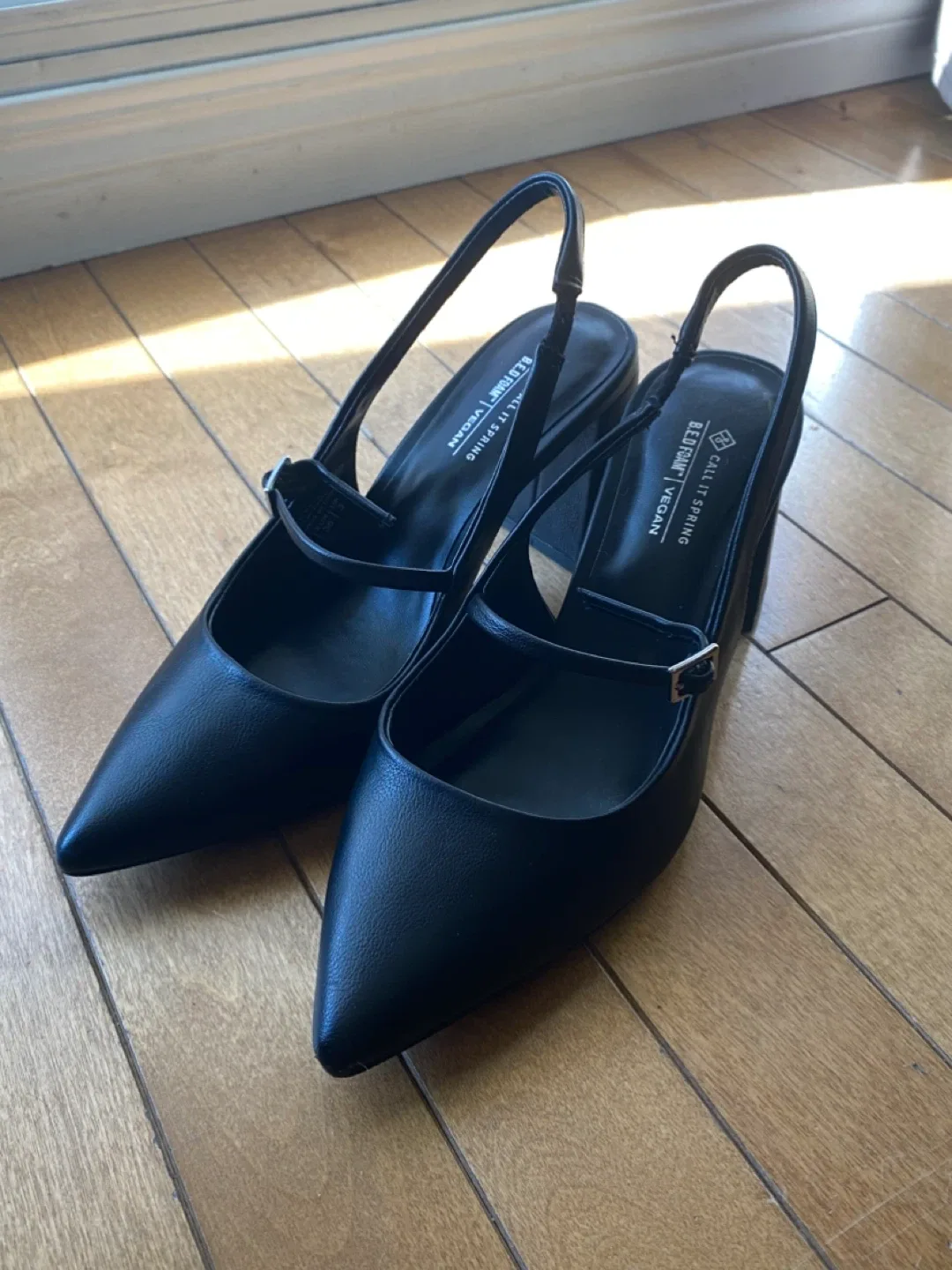 Call It Spring Black Heels - Size 6