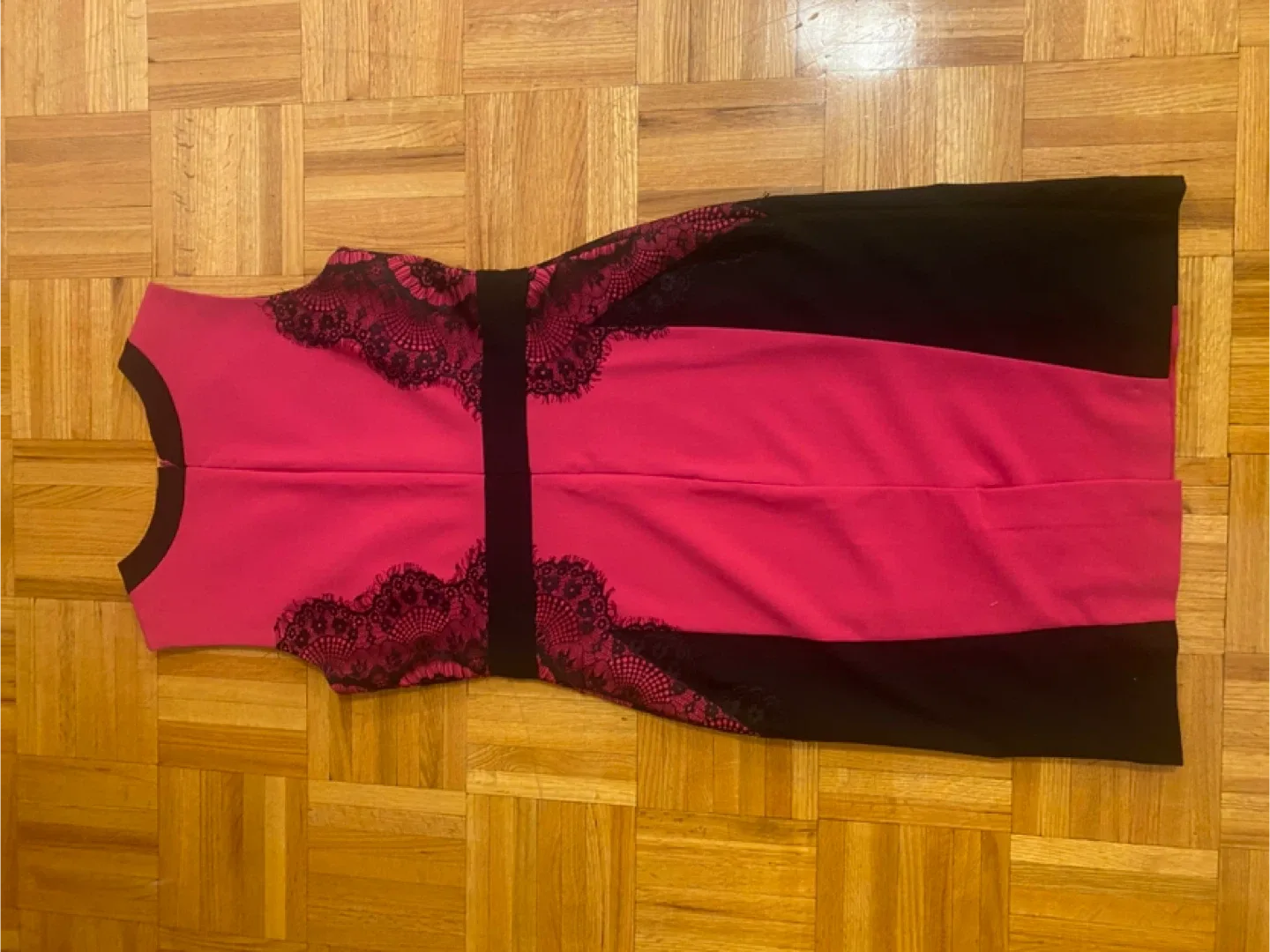 Phase Eight Dress - Size 6/8- Pink & Black image indicator(3)