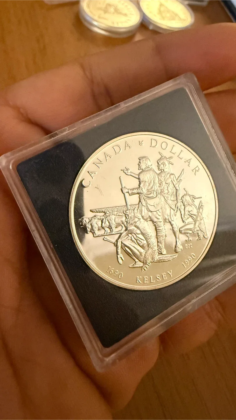 Canada 50% silver Dollar Kelsey 1690-1990 🥕 image indicator(2)