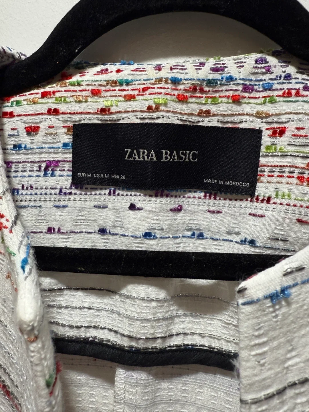 Zara Basic Colorful Tweed Jacket - Size M image indicator(4)
