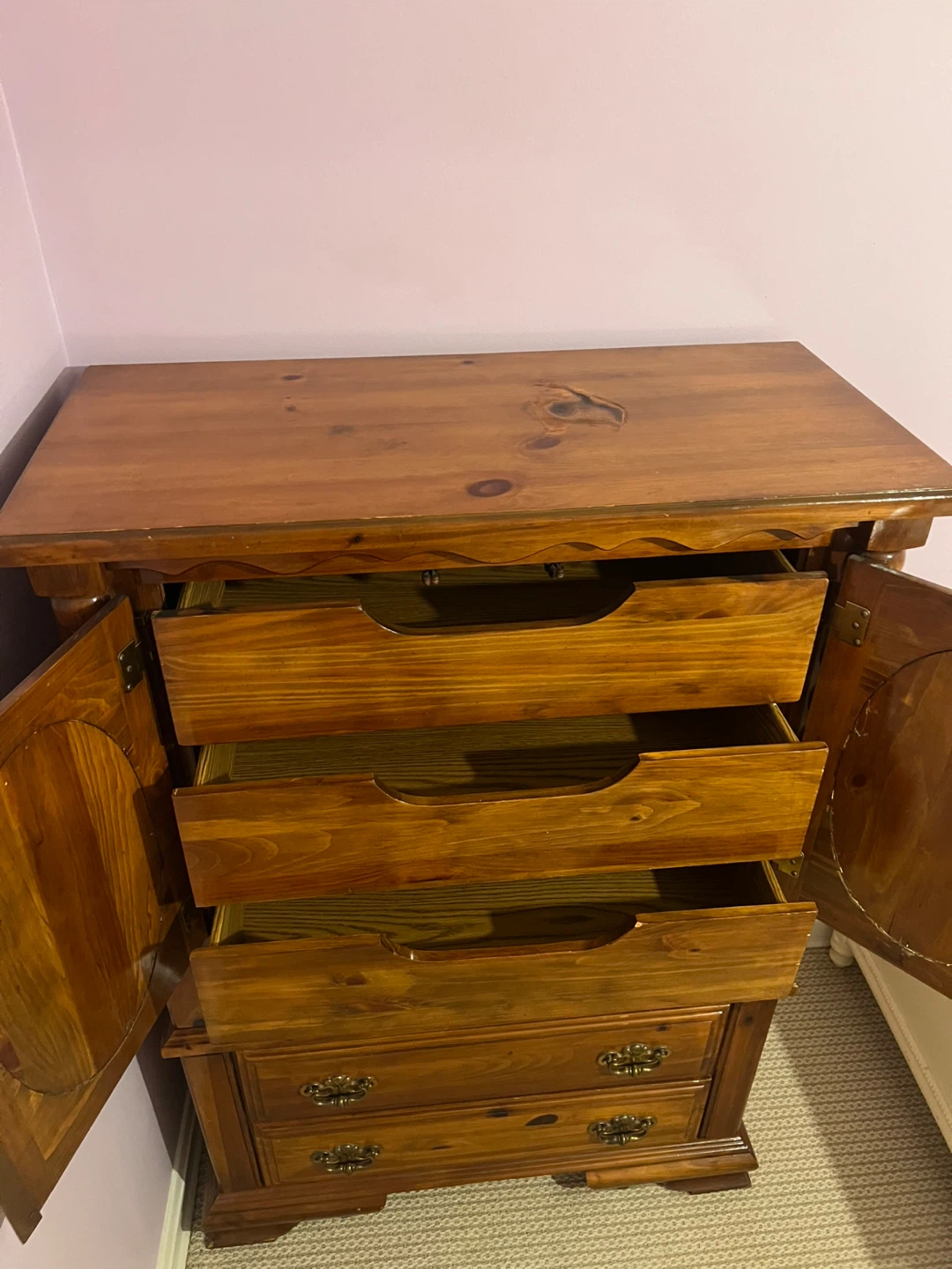 Wooden Armoire with Drawers - photo 3