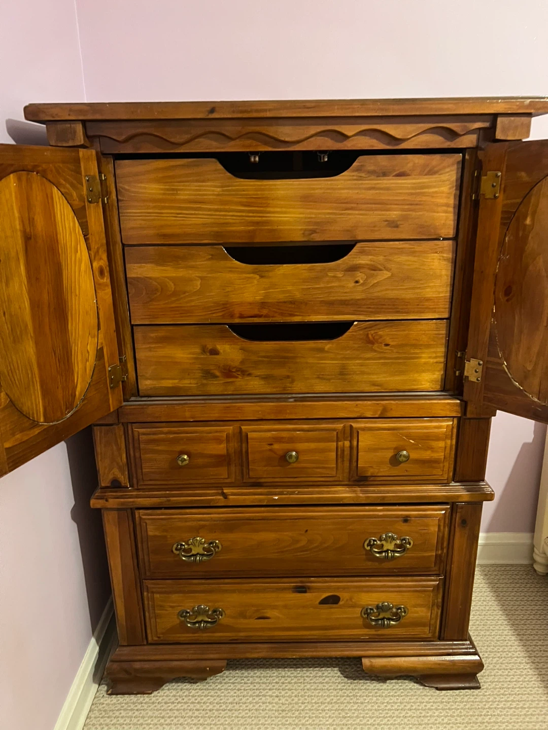 Wooden Armoire with Drawers - photo 2