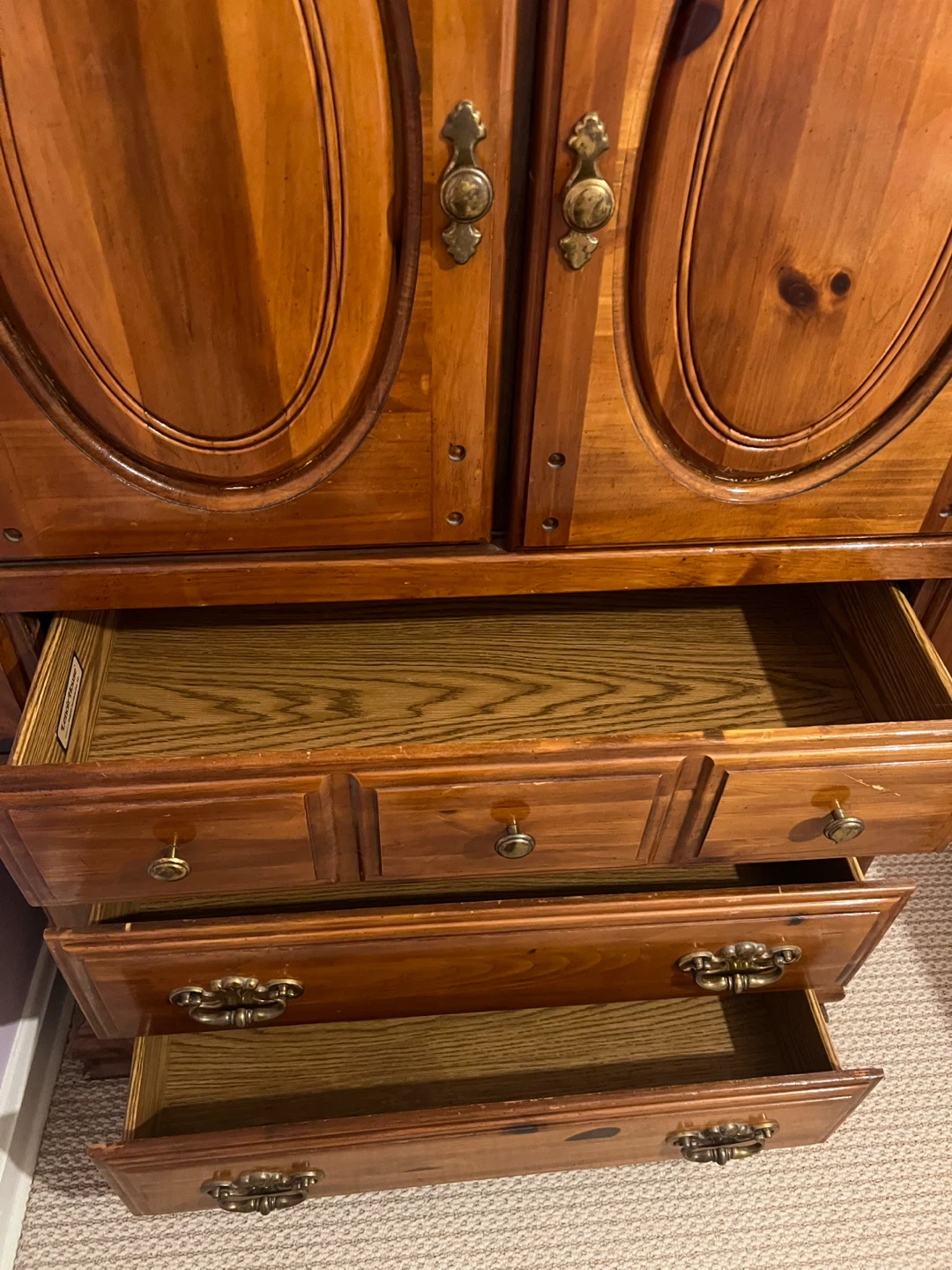 Wooden Armoire with Drawers - photo 5