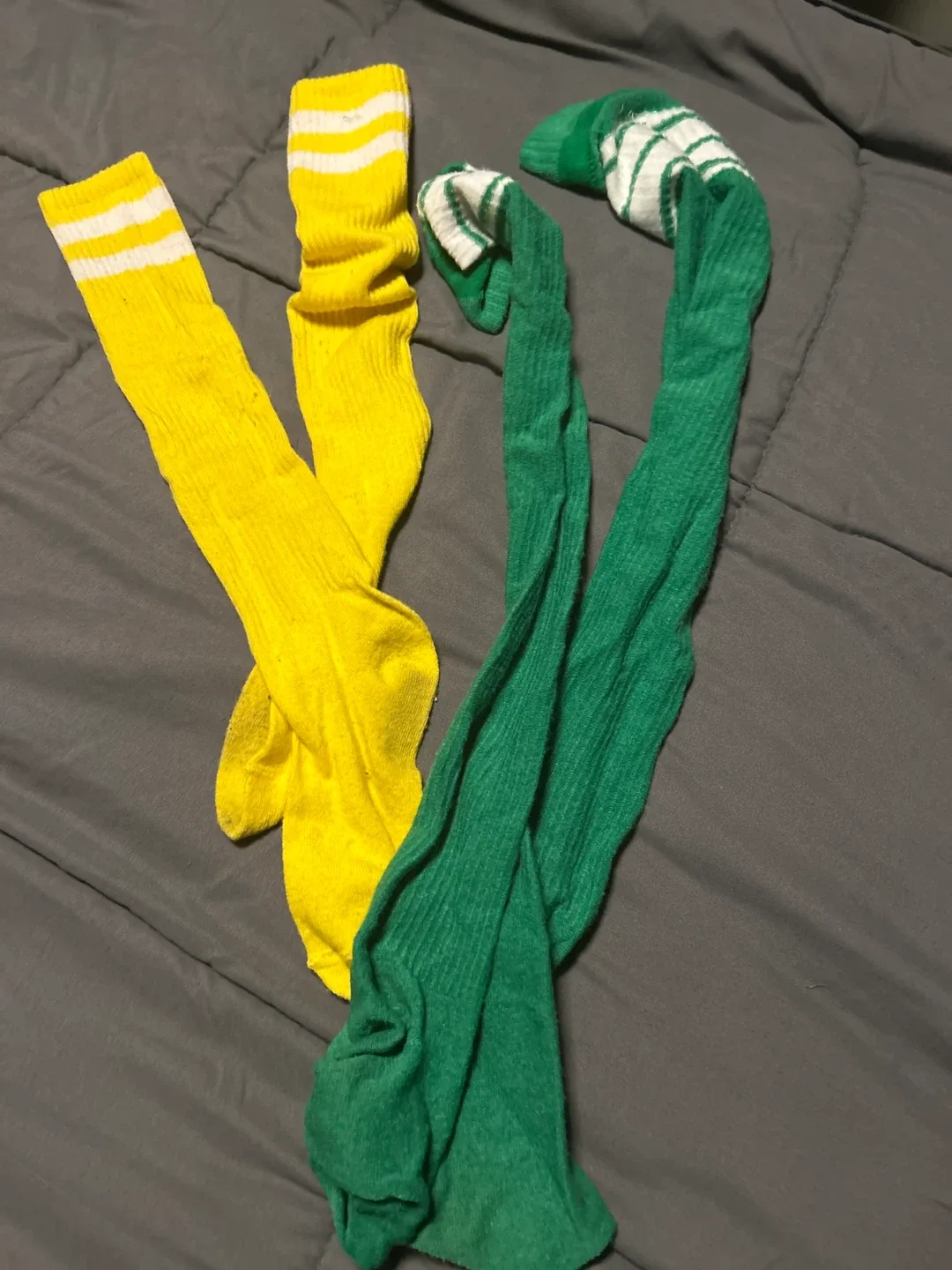 Striped Socks - Yellow & Green 🥕