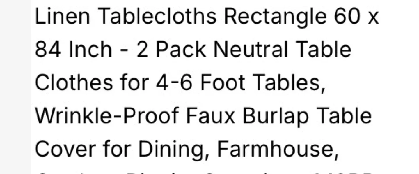 Linen Tablecloths Rectangle 60 x 84 Inch - 2 Pack image indicator(3)