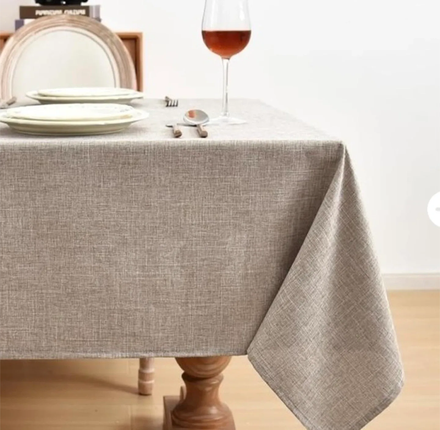 Linen Tablecloths Rectangle 60 x 84 Inch - 2 Pack