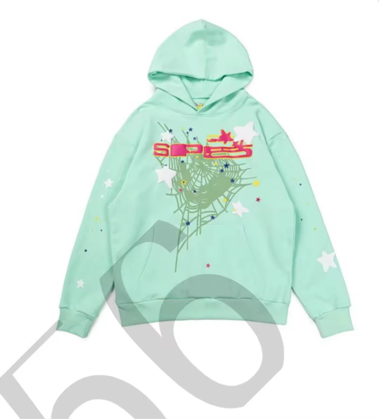 Sp5der Hoodie Mint Green