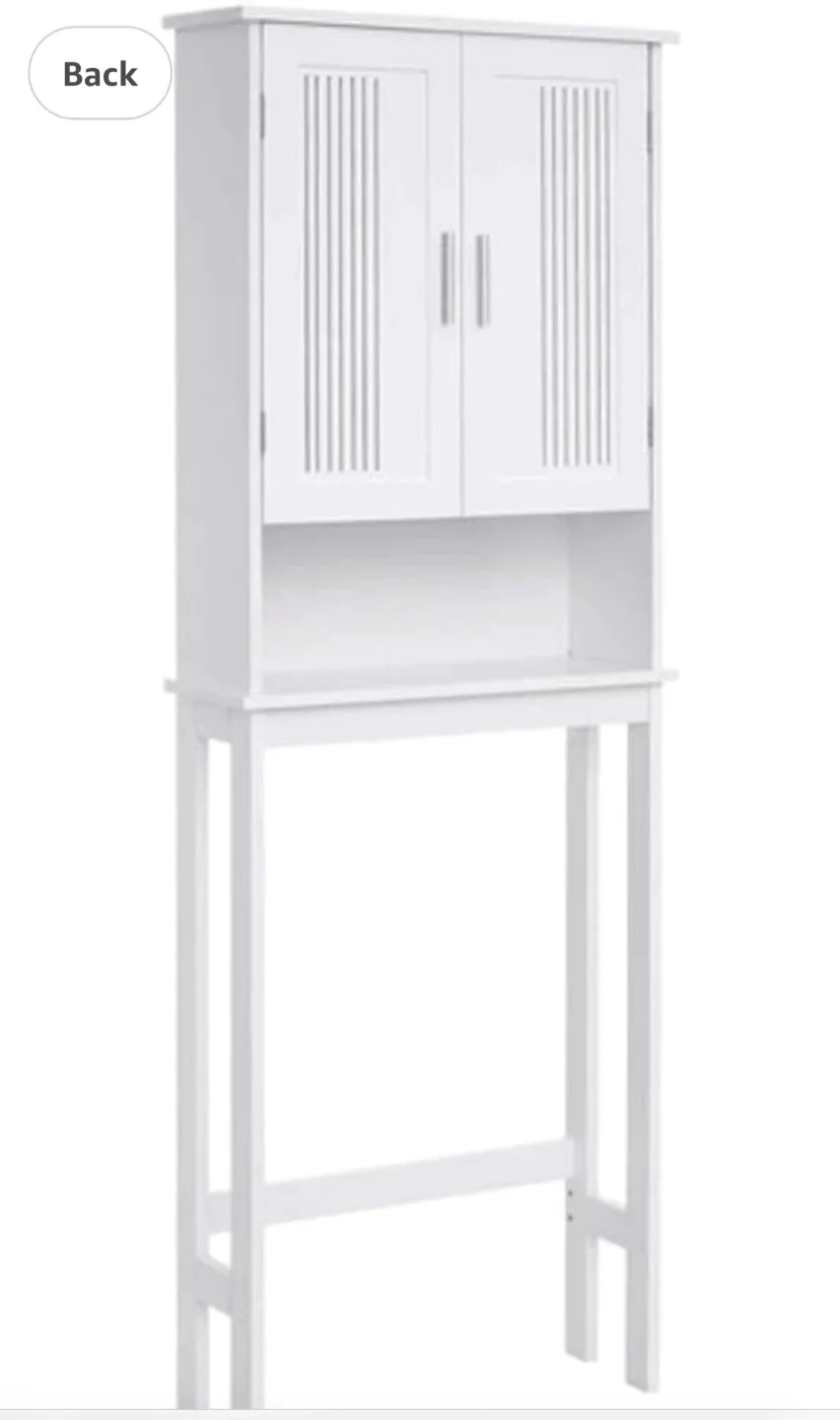 White Over-the-Toilet Storage Cabinet image indicator(8)