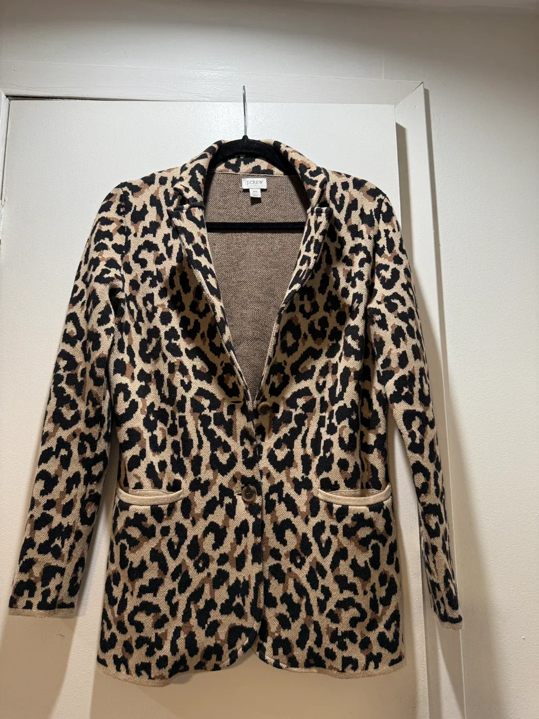 J.Crew Leopard Print Sweater Blazer - XS image indicator(3)