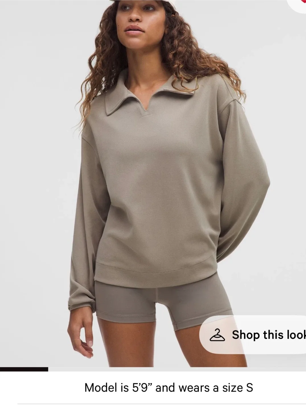 Lululemon Softstreme Oversized LS Polo - M image indicator(4)