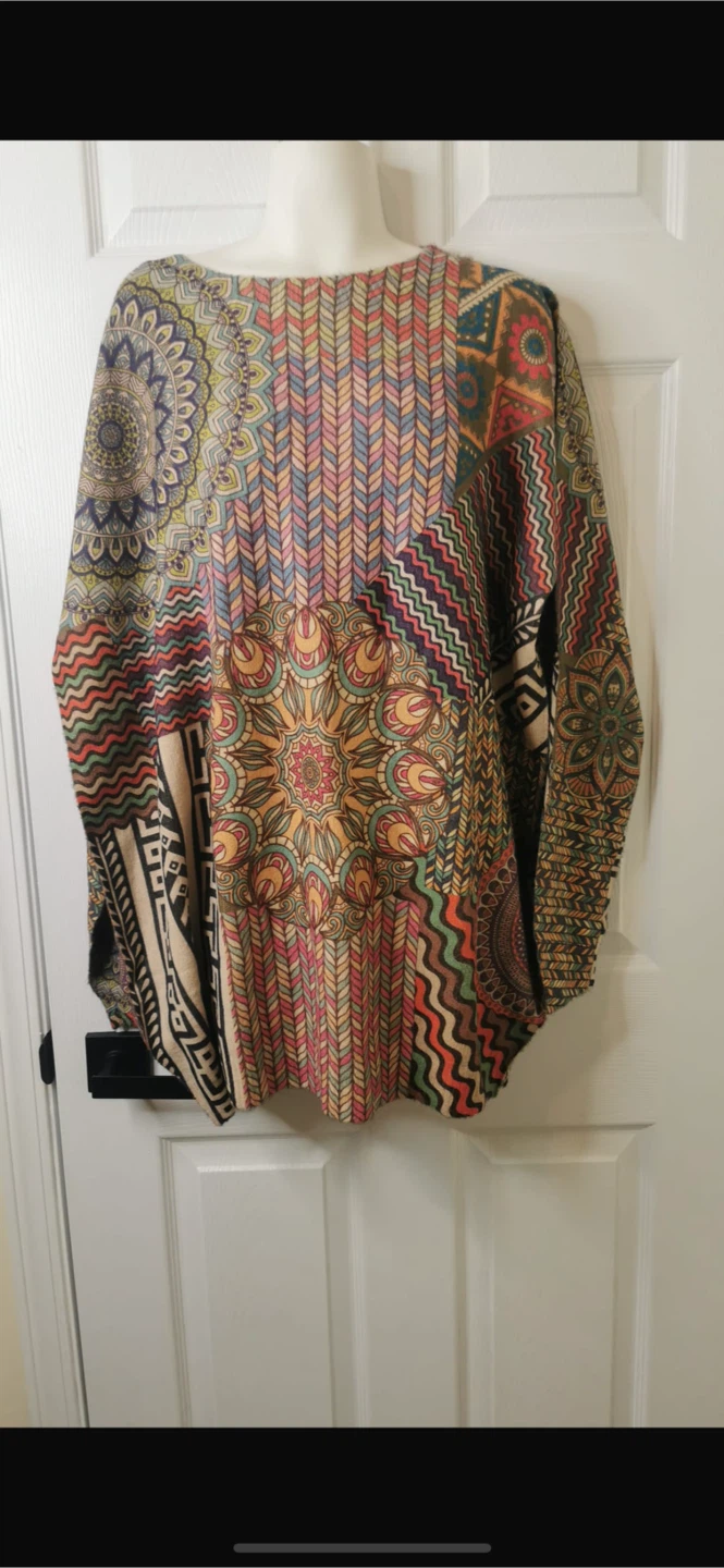 NEW! YESNO Bohemian Floral Knit Pullover Long Sleeve Sweater - photo 5