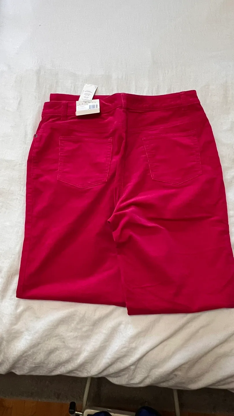 Raspberry Pink Corduroy Charter Club Pants - Size 12 image indicator(3)