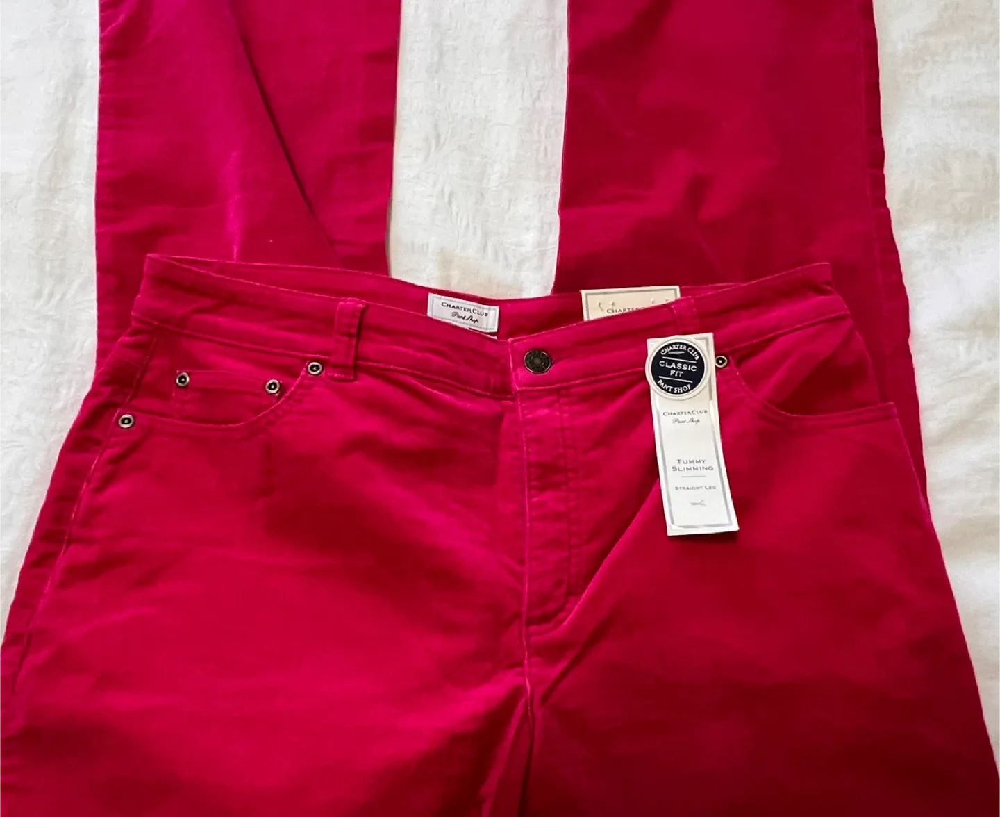 Raspberry Pink Corduroy Charter Club Pants - Size 12 image indicator(4)