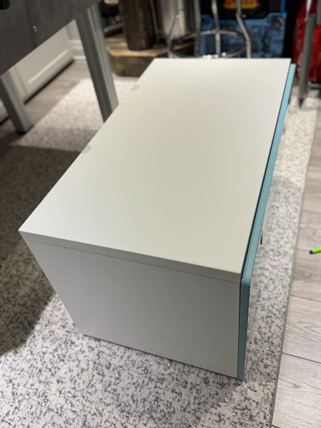 White & Blue Storage Drawer Box - photo 3