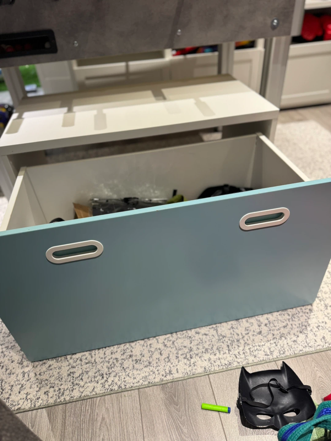 White & Blue Storage Drawer Box - photo 5
