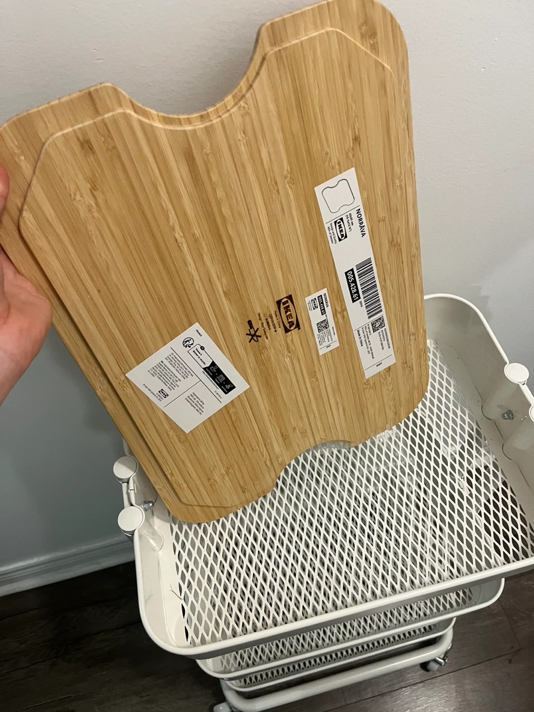 IKEA Rolling Cart with Bamboo Top - photo 4