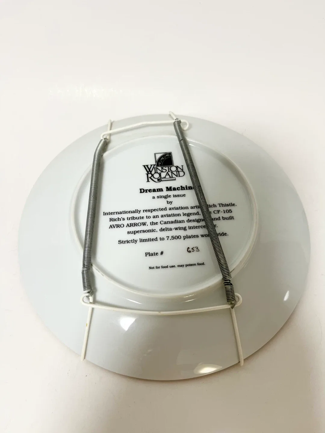 Winston Roland Dream Machine AVRO ARROW Plate image indicator(2)