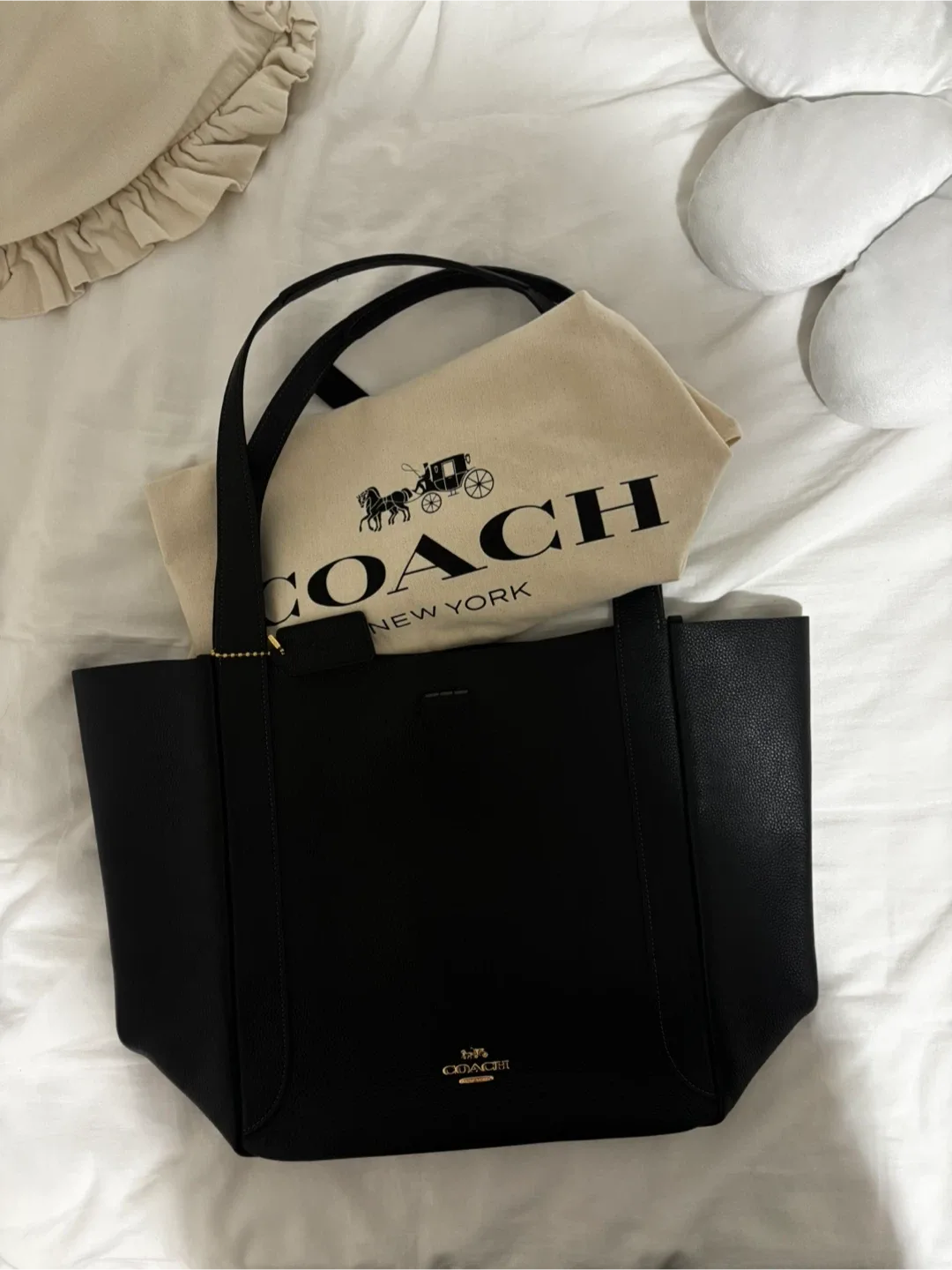 NEW | Coach Black Hadley Leather Tote Bag