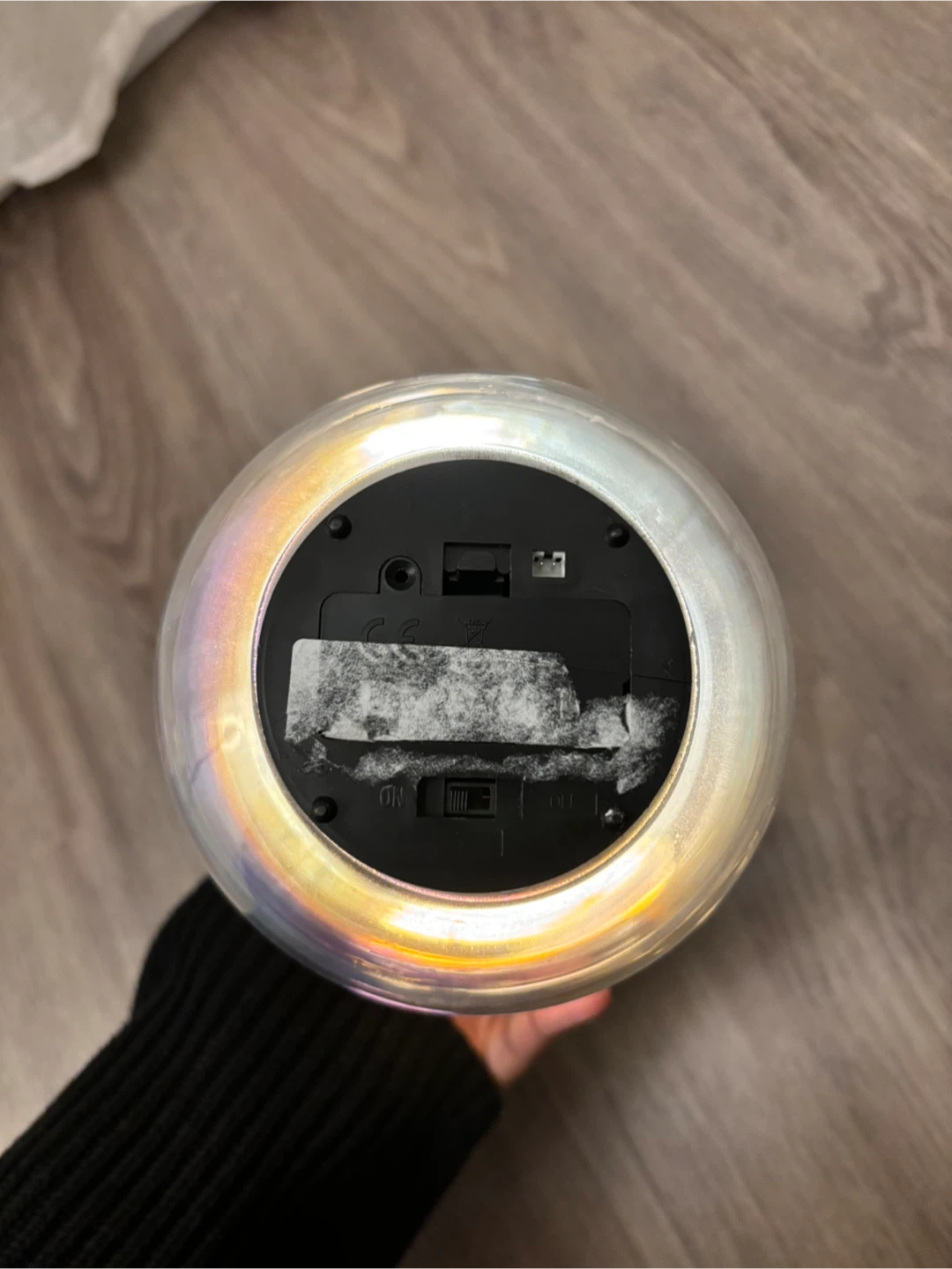 Mushroom Table Lamp - Iridescent Glass - photo 2