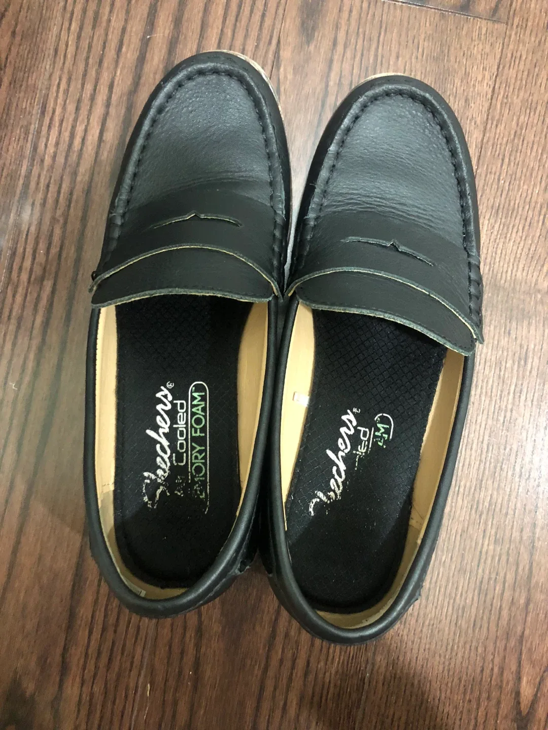 Skechers Loafers, Black, Size 6.0