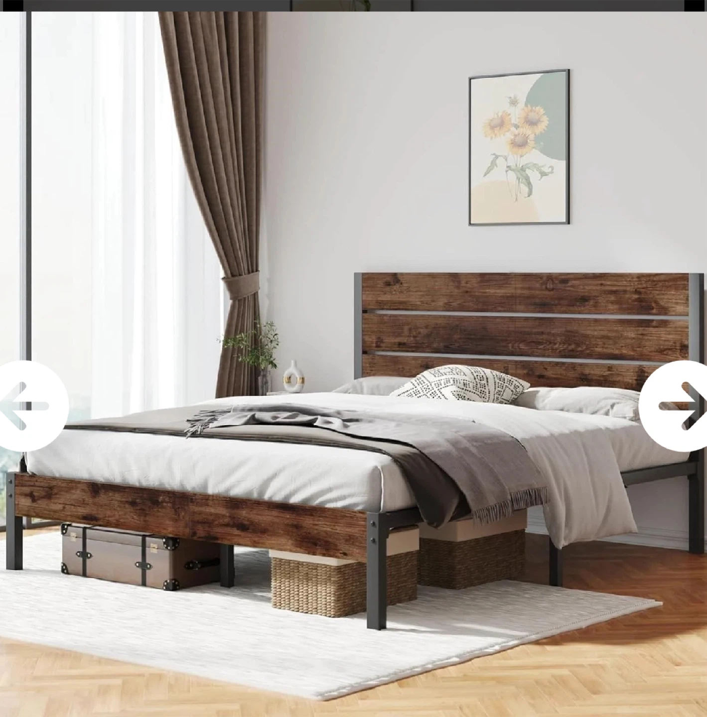 Queen Size Platform Bed Frame - photo 2