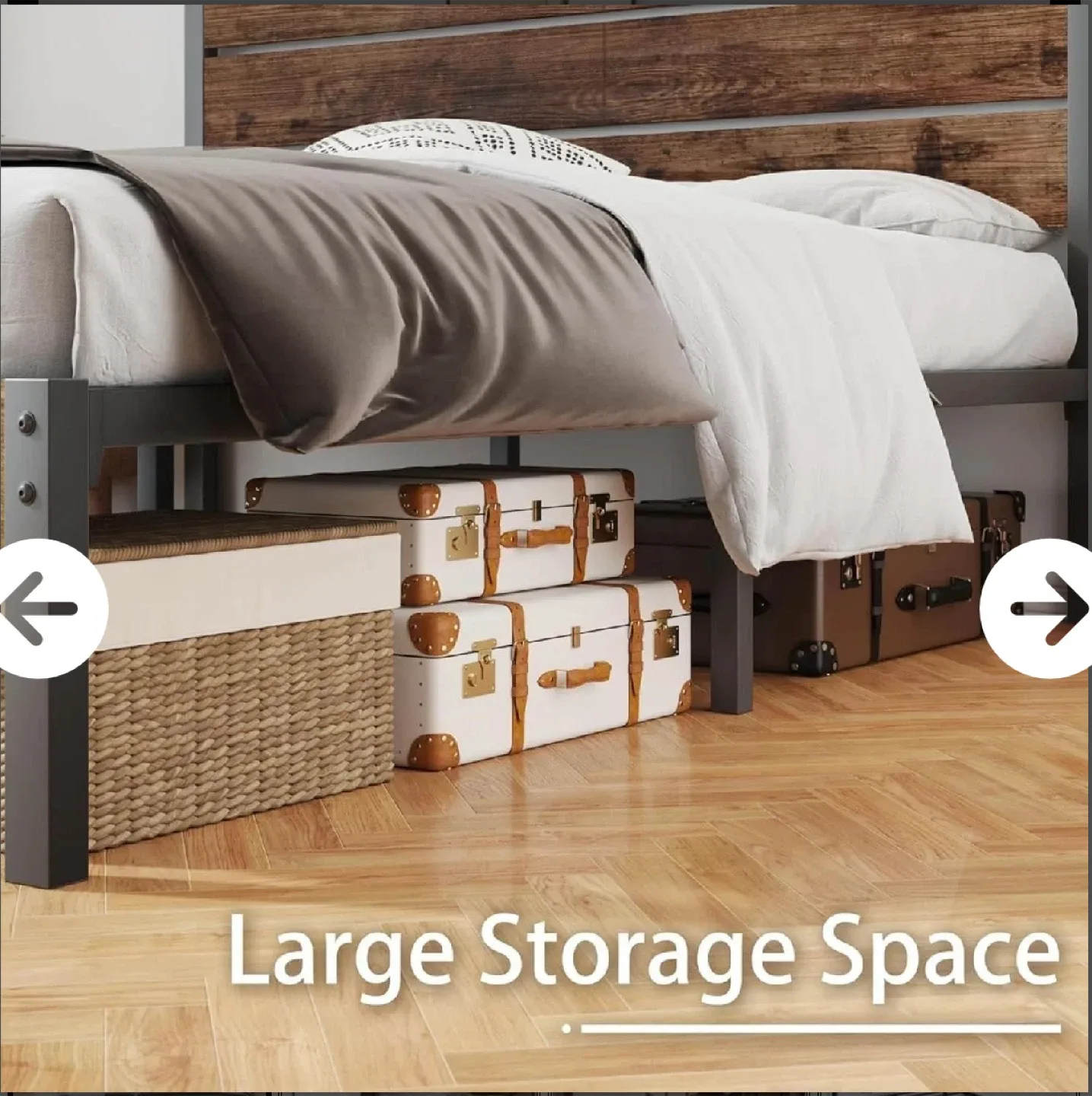 Queen Size Platform Bed Frame image indicator(3)