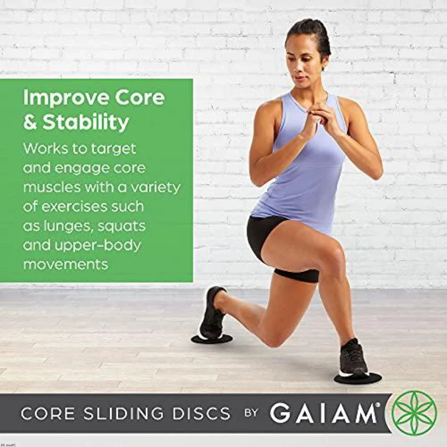 Gaiam Core Sliding Discs - Dual Sided Workout Sliders image indicator(4)