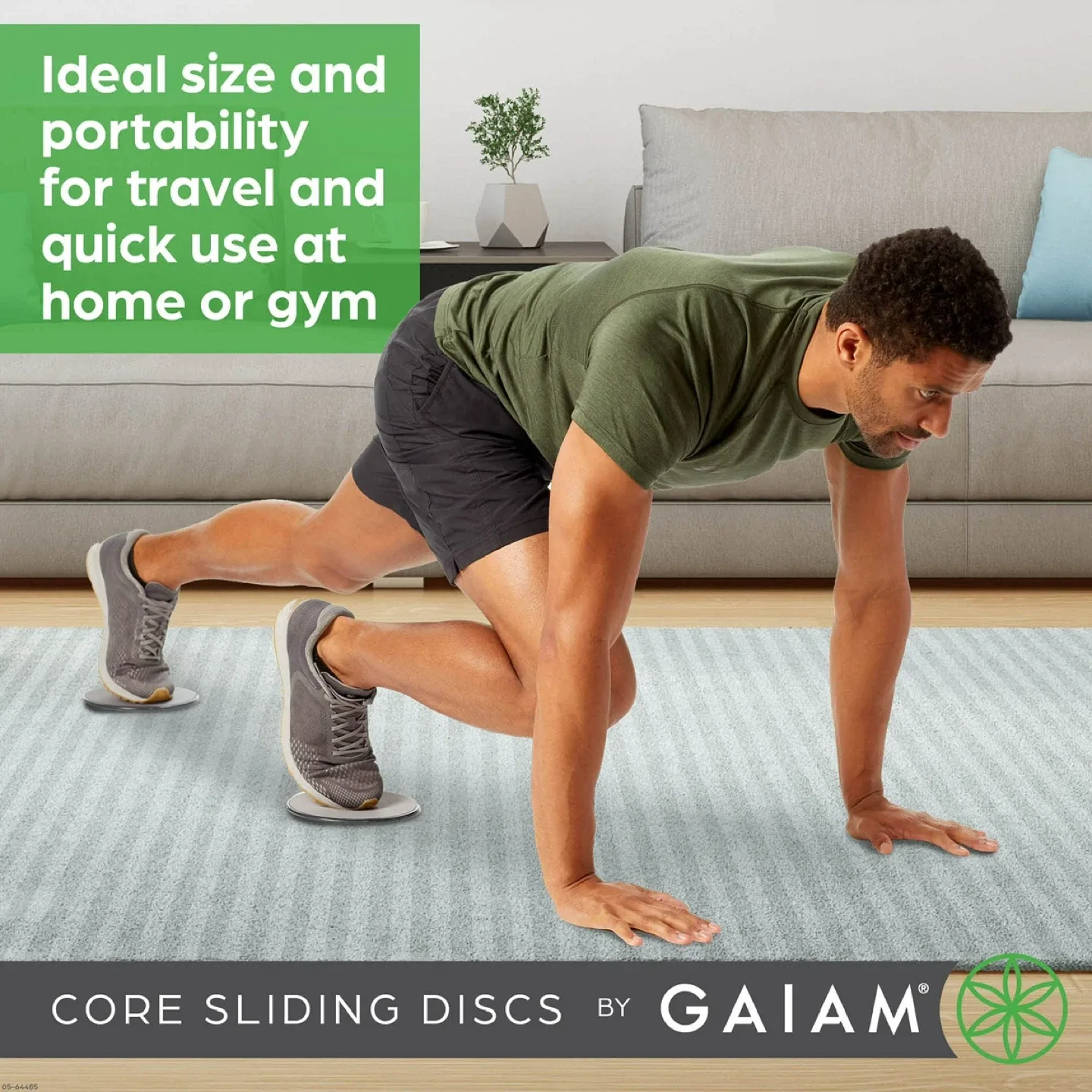 Gaiam Core Sliding Discs - Dual Sided Workout Sliders image indicator(3)
