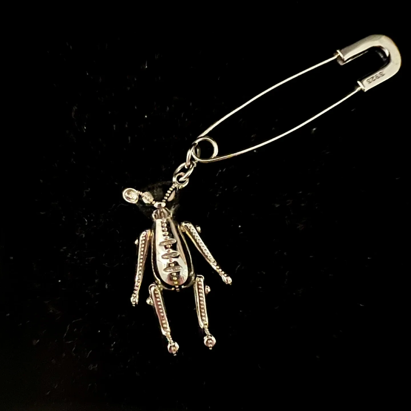 (Retail $475)New Silver Teddy Bear Charm Single Earring image indicator(3)