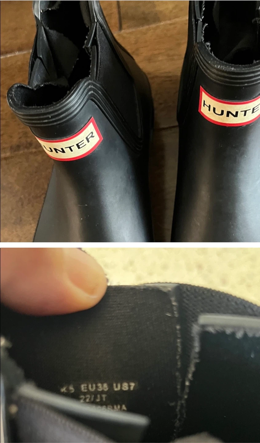 Hunter Chelsea Rain Boots - Black, US 7 - photo 4