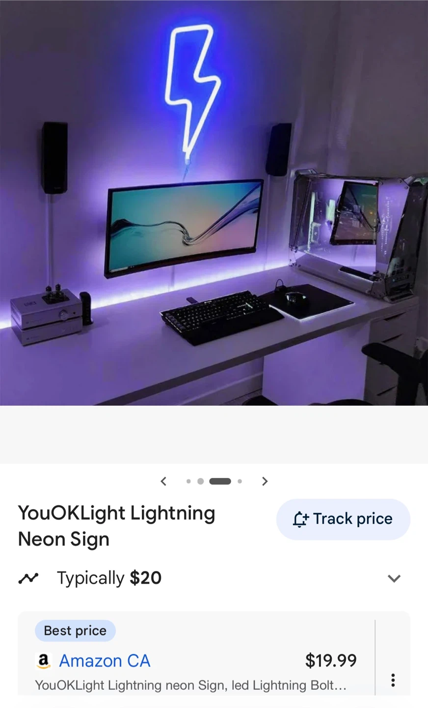Lightning Neon Sign USB / battery powered - photo 2