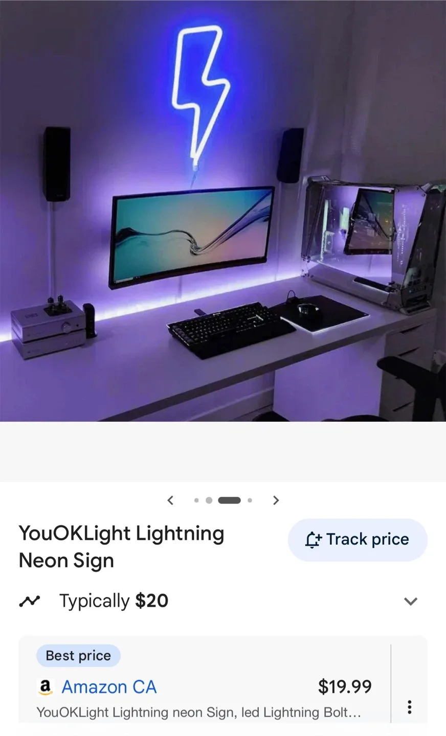Lightning Neon Sign USB / battery powered image indicator(2)