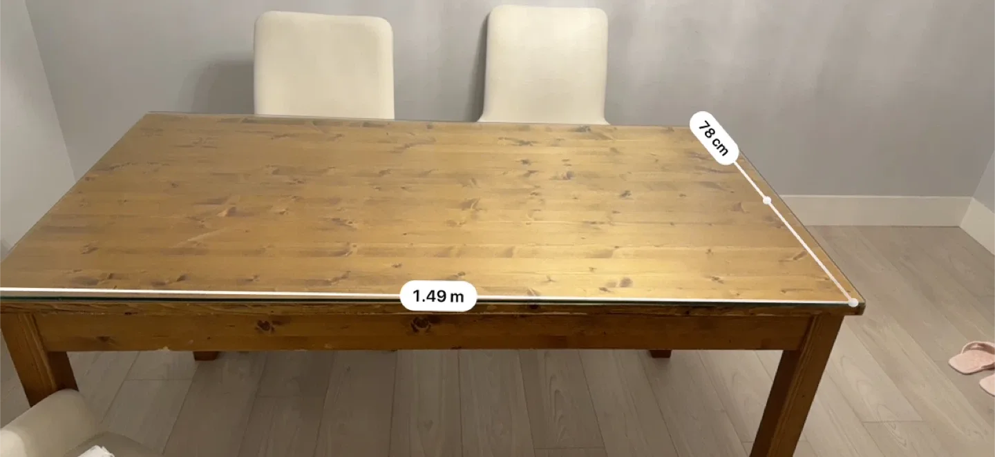 Wooden Dining Table (1.49m x 78cm) image indicator(2)