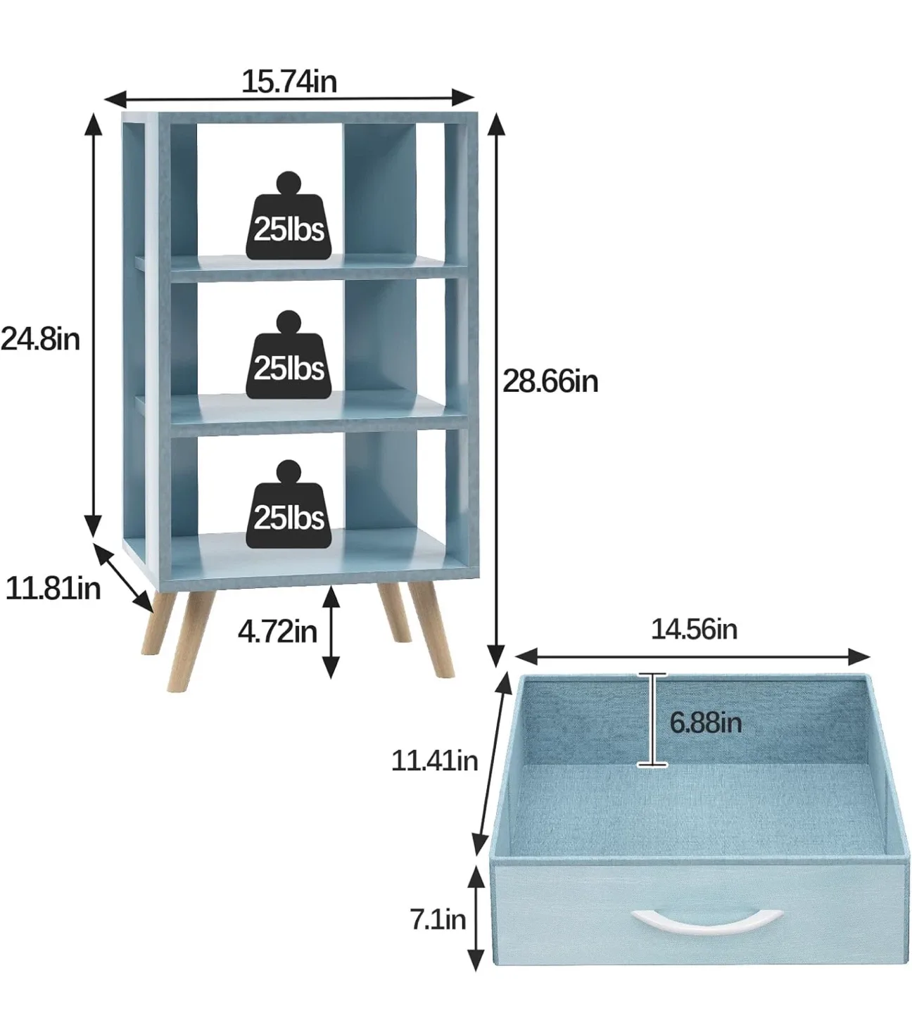 Aenuert Kids Nightstand with Drawer image indicator(2)