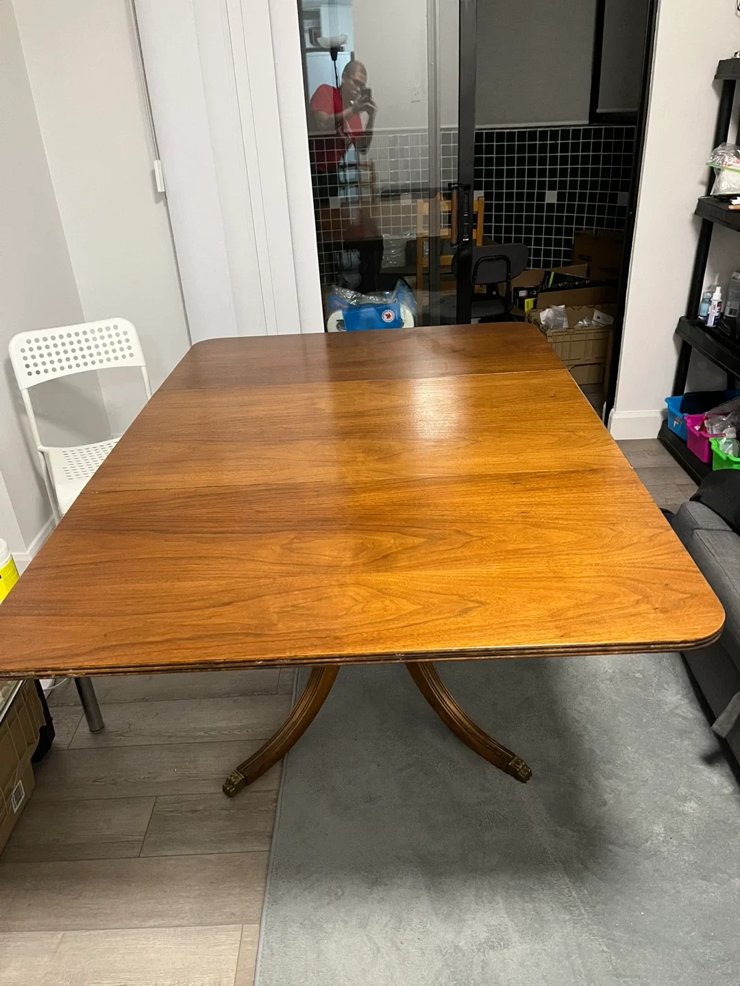 Vintage Brown Wooden Dining Table image indicator(2)