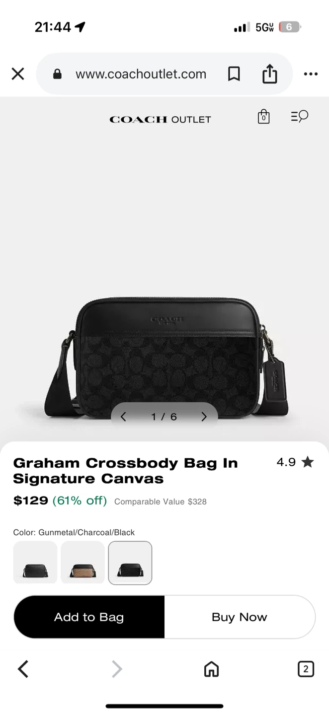 Coach Graham Crossbody Bag NWT