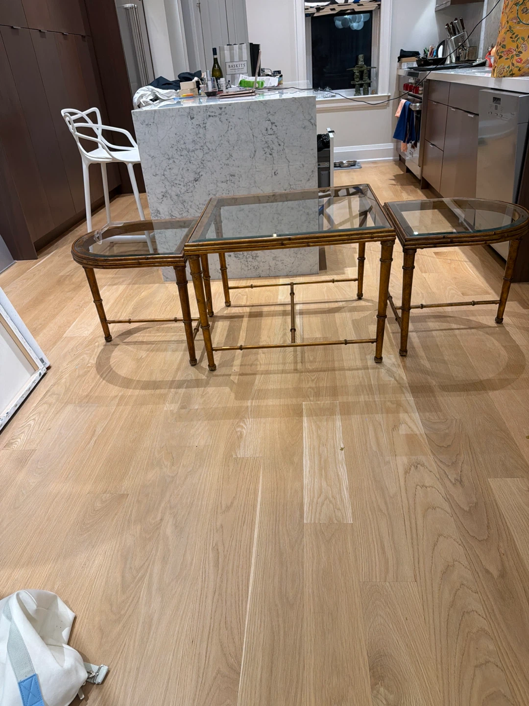 Bamboo Style Nesting Tables (Set of 3)