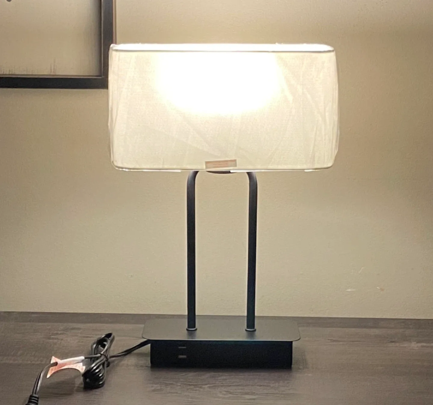 New Dimmable Touch Control Table Lamp 2 USB Ports and AC Outlet image indicator(5)