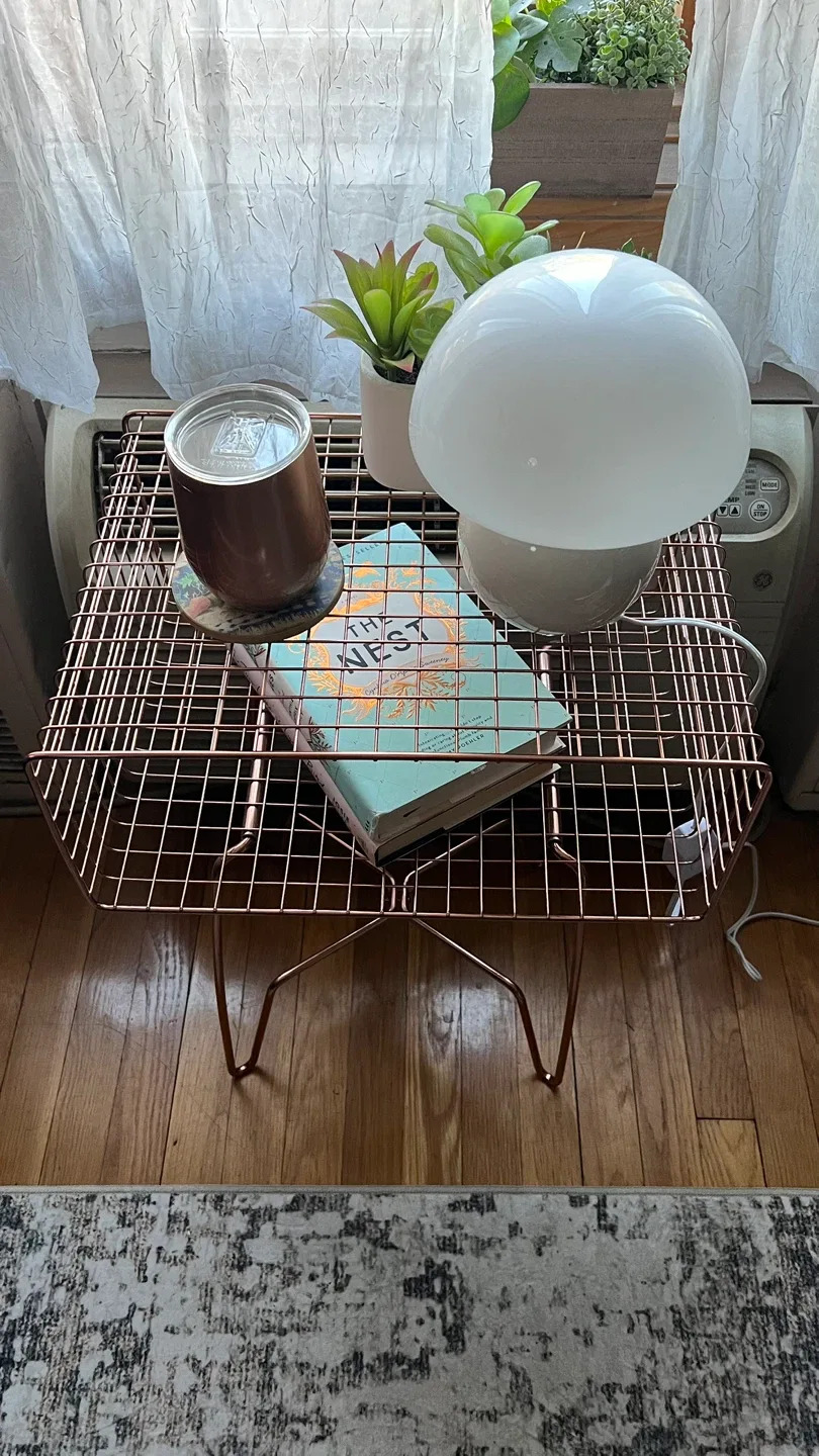 🥕mDesign Rose Gold Metal Accent Table/Night Stand image indicator(4)