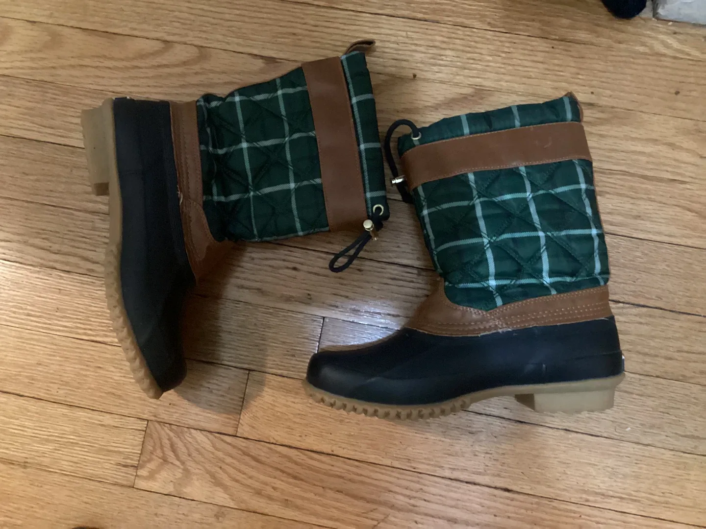 6 women Tommy Hilfiger Duck Boots - Green Plaid image indicator(2)