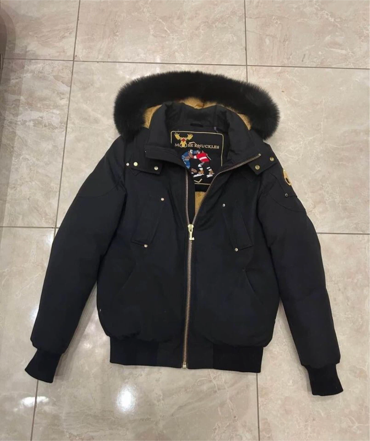 Moose Knuckles Bomber Jacket - Black