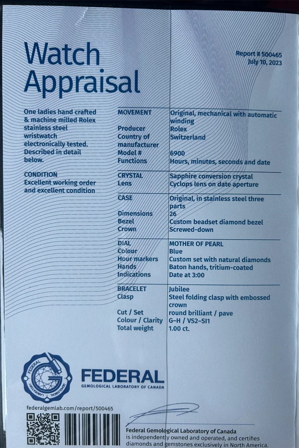 Rolex Oyster Perpetual Datejust Ladies Watch image indicator(5)