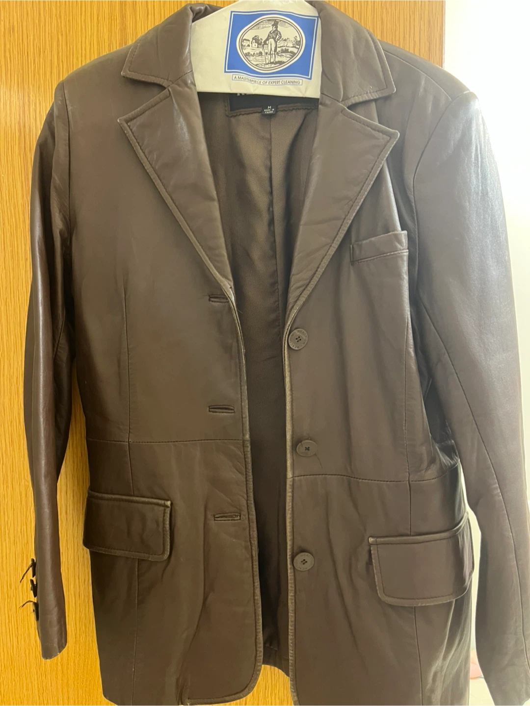 Brown Leather Blazer