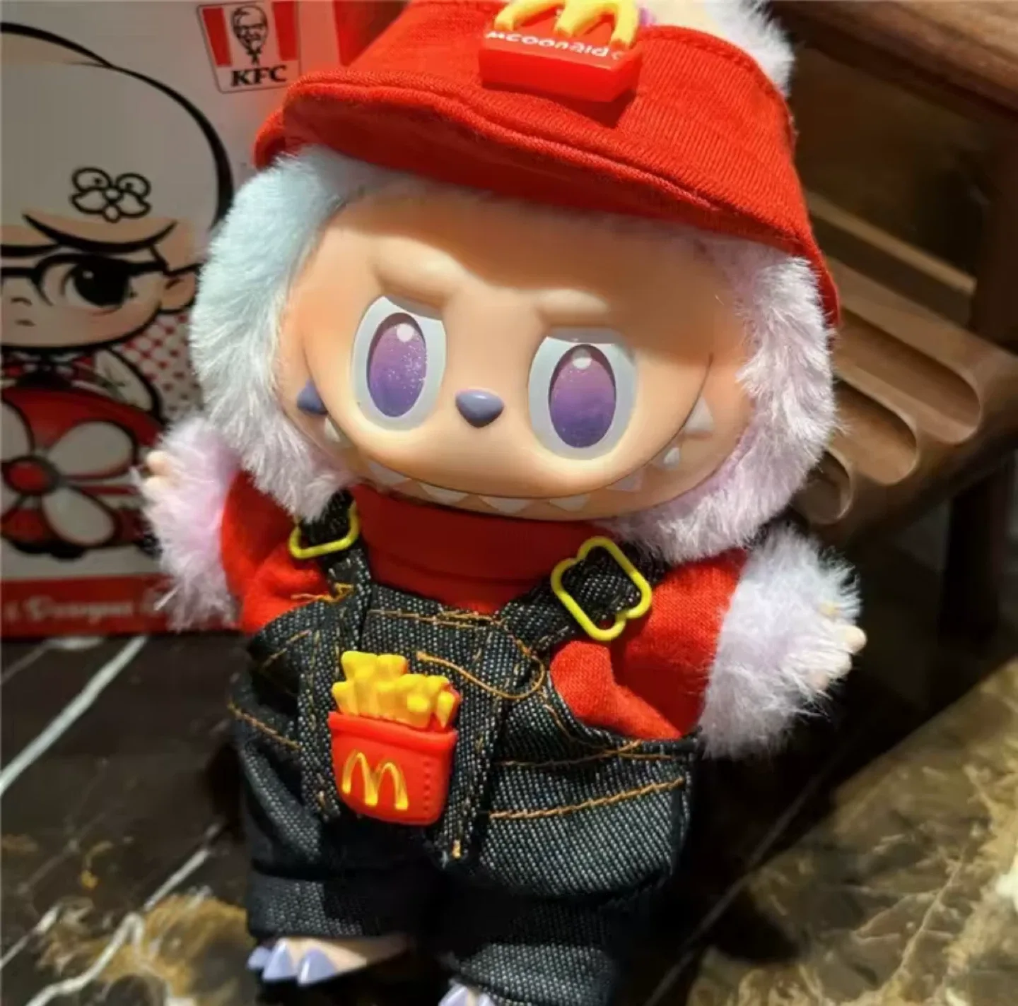 Brand New LABUBU 3 Piece McDonalds Uniform Doll Clothes image indicator(2)
