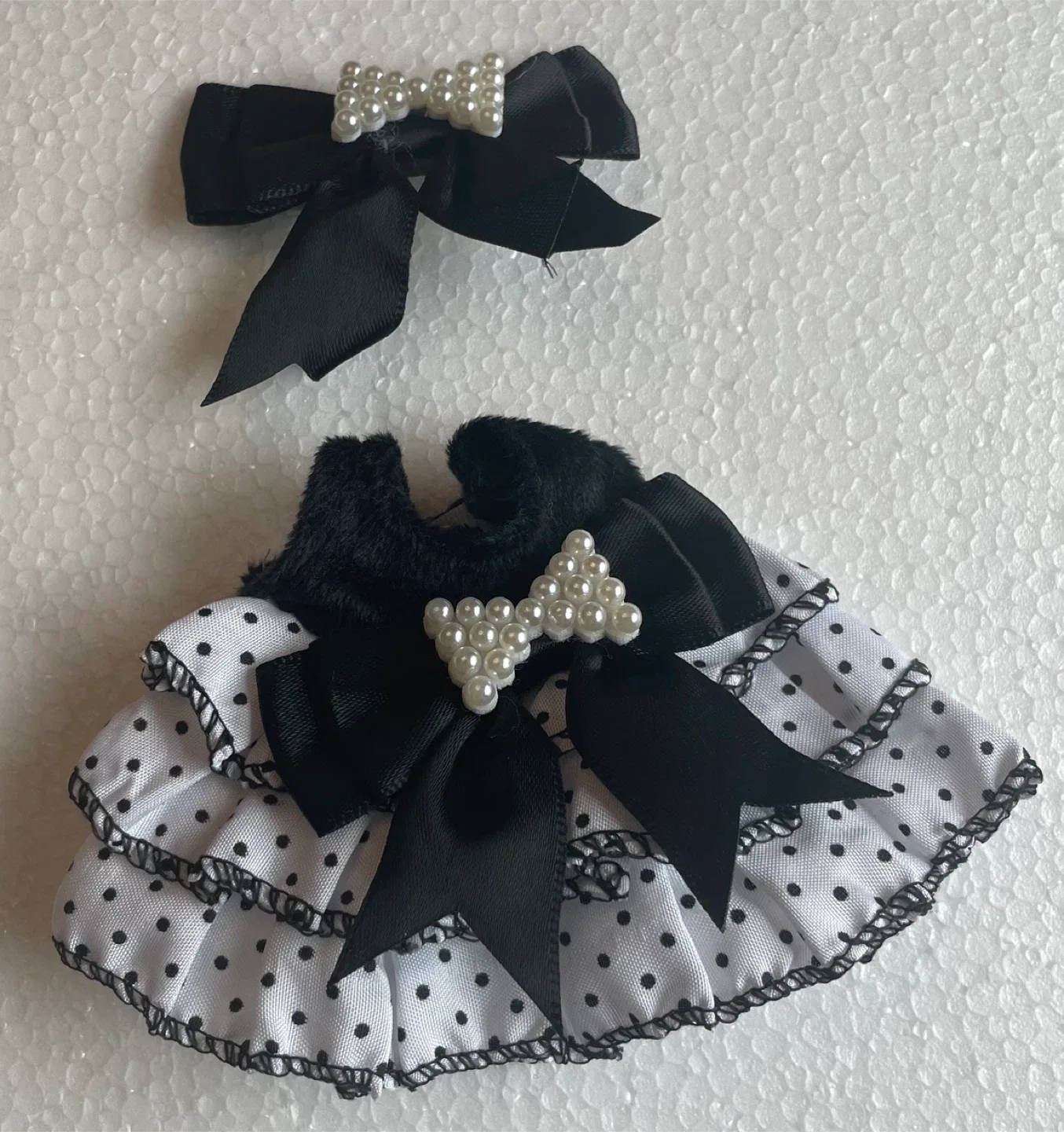 Brand New 2pc LABUBU Doll Clothes - Dress & Bow image indicator(2)