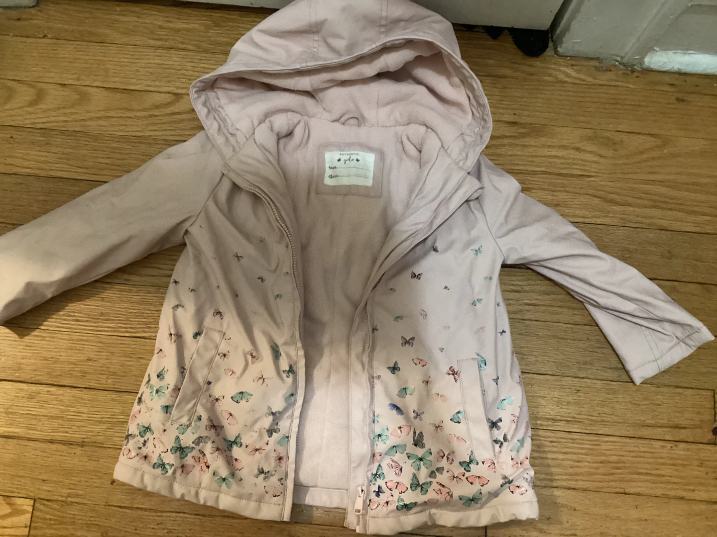 Girl's Butterfly Coat Rain/Snow Size 2-3